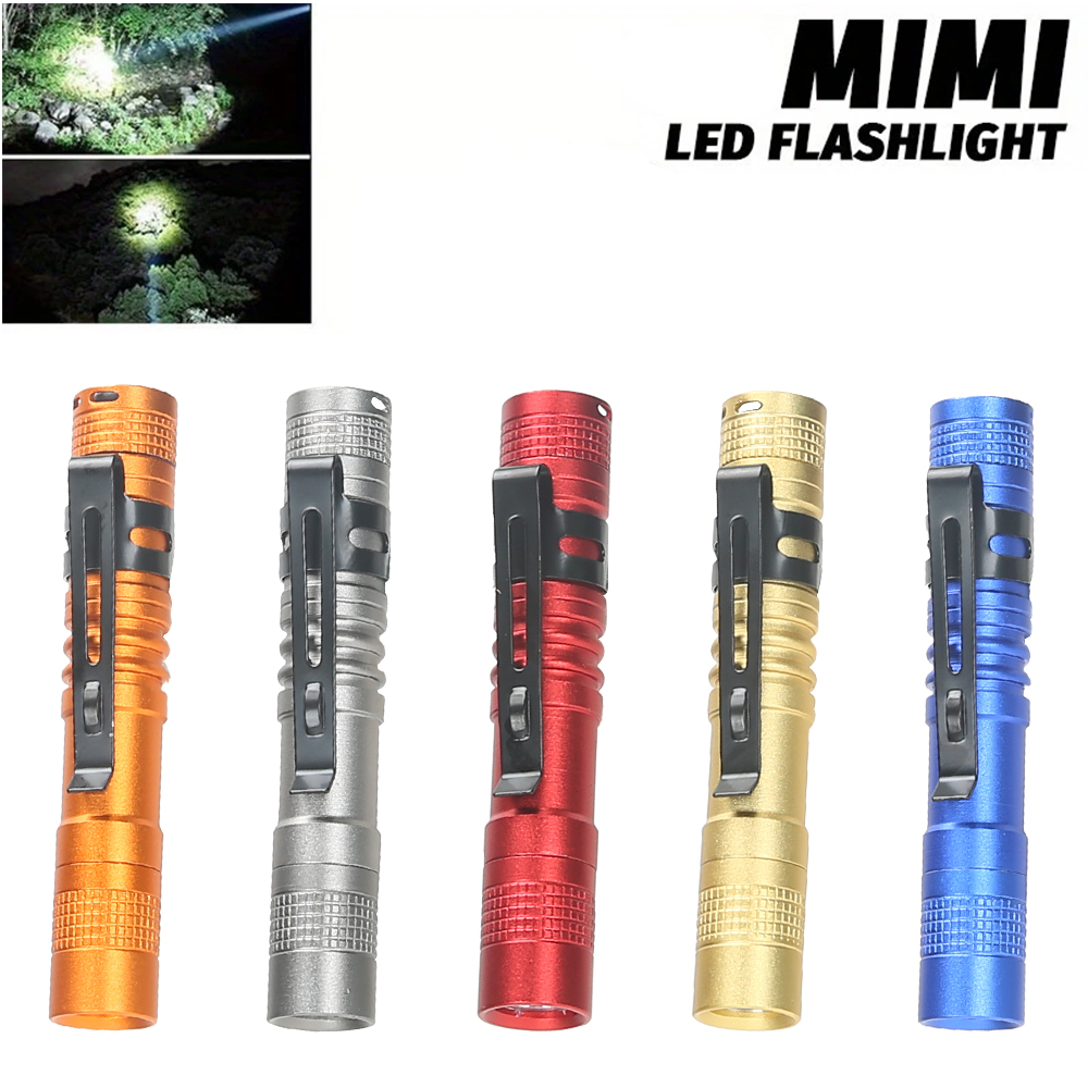Outdoor Lighting Electric - Tragbare Mini-LED-Stiftleuchte mit Clip, ultrahell, hohe