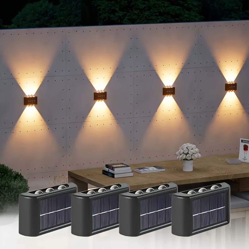 Outdoor Lighting Lamp - LED Solarleuchte für Außen, Wasserdichte Solar-Wandlampe