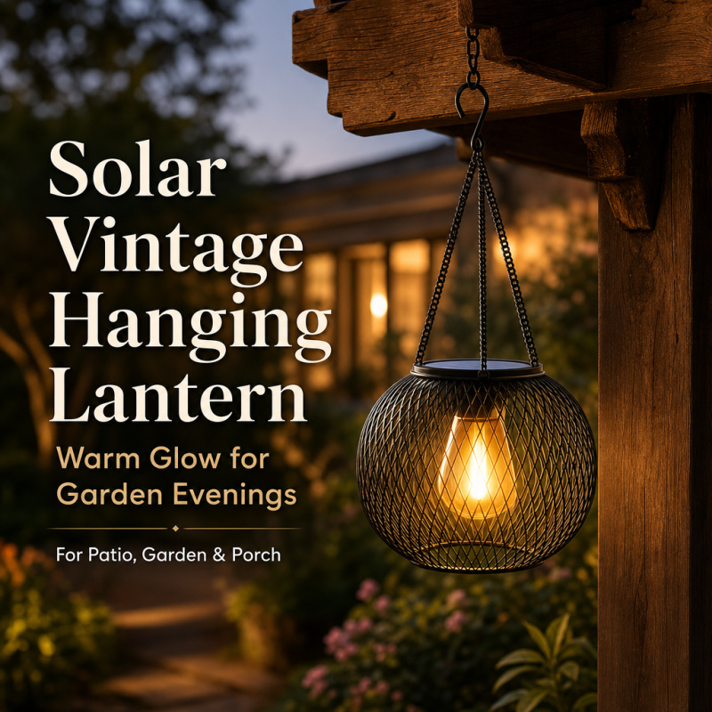 Photocell Outdoor Lighting - Solarbetriebene LED-Hänge-Bodenlampe für Außenbereich, Ausgehöhlte Garten-Landschaftsbeleuchtung,