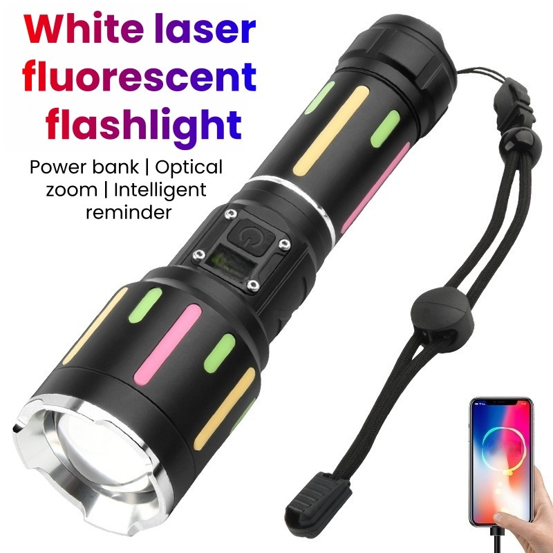Outdoor Lighting For Camping - Hochleistungs-Weißlicht-Taschenlampe Wiederaufladbare Zoombare Reichweitenstarke Fackel für