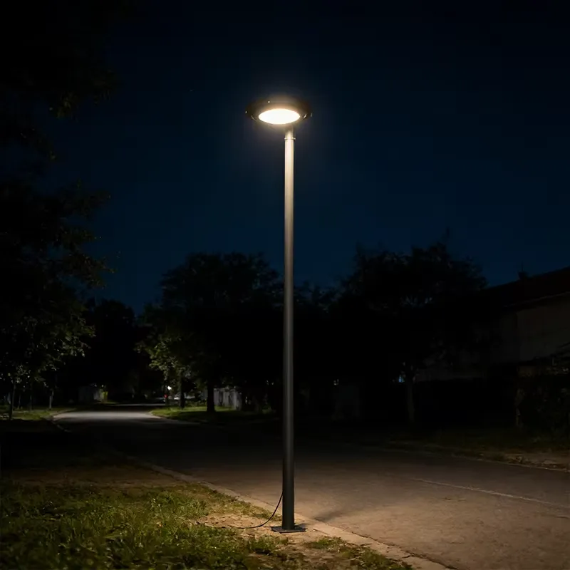 Outdoor Lighting Poles - LED-Gartenlampe mit Stahlmast, Außenleuchte IP65, 85-265V,