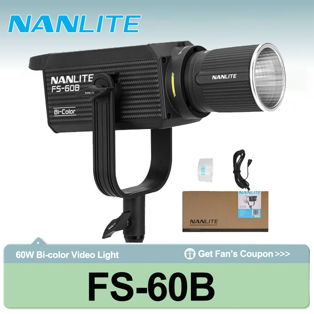 Outdoor Lighting For Photography - Nanlite FS-60B 70W Bi-Color Spotlight 2700K-6500K