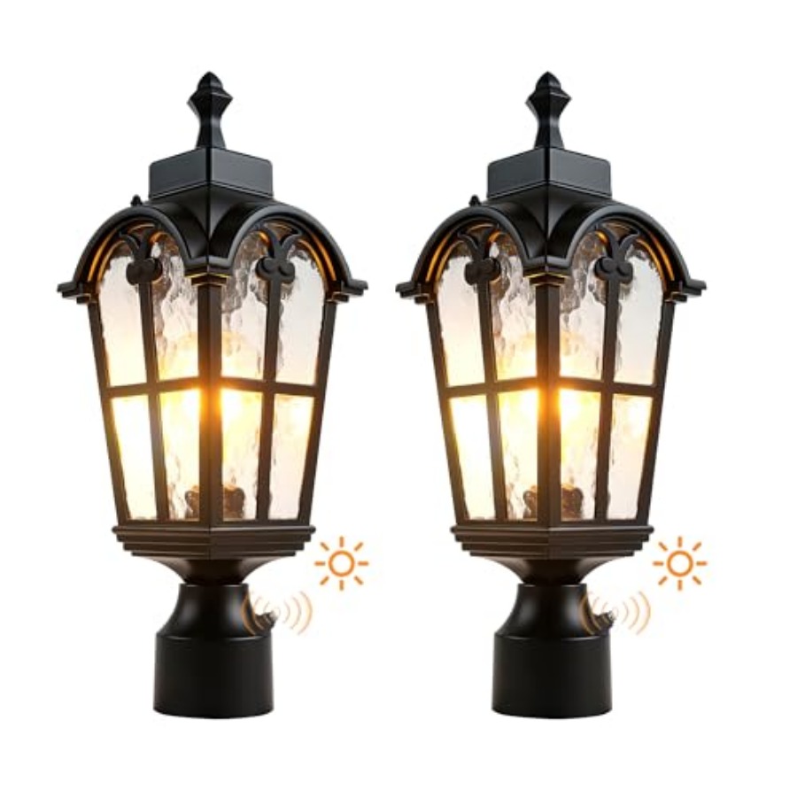Outdoor Lighting Lamp - Sensor-Außenpfostenleuchten, wasserdichte Pfostenleuchte, rostfreie Außenlampe, wasserdichte