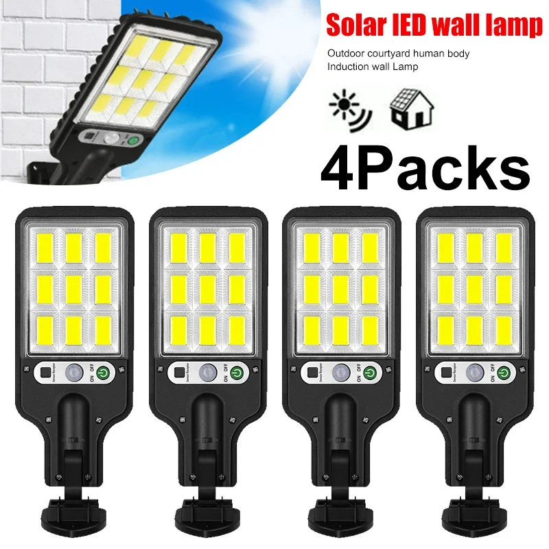 Outdoor Lighting Lamp - Leistungsstarke LED-Solar-Außenwandleuchte Wiederaufladbare Induktions-Solargartenleuchte für Terrasse,