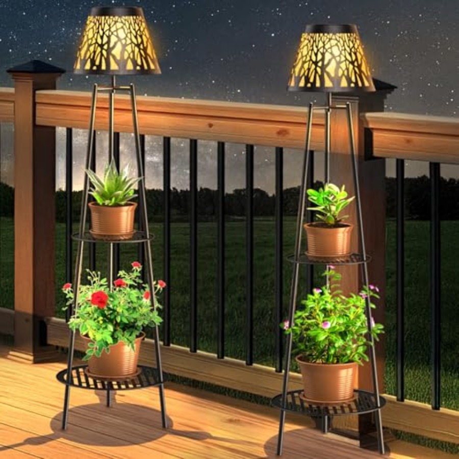 Outdoor Lighting Lamp - 2er-Pack Solar-Bodenleuchte für den Außenbereich mit