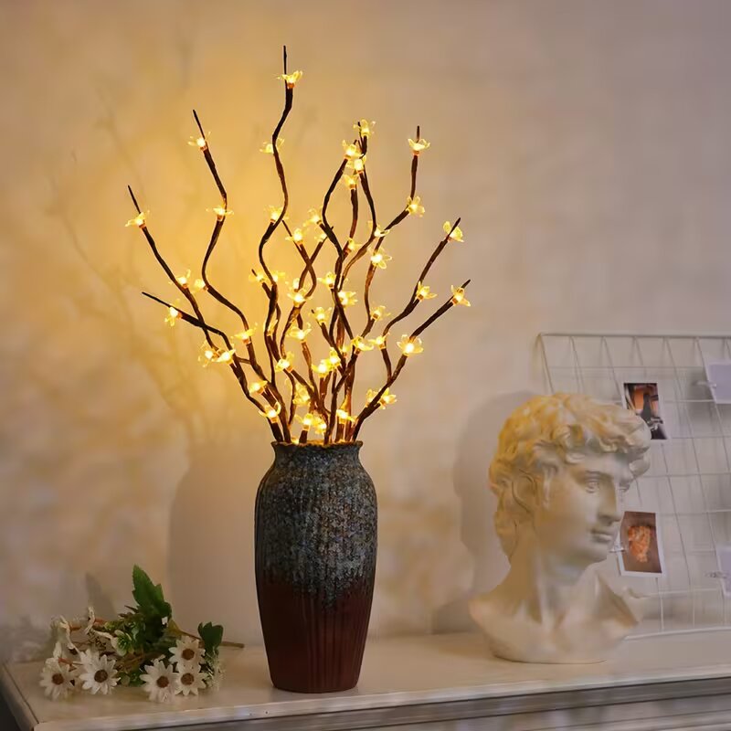 Outdoor Lighting Lamp - 1/2 Stück 20LED Kirschblütenbaum-Zweiglichter für Innen-
