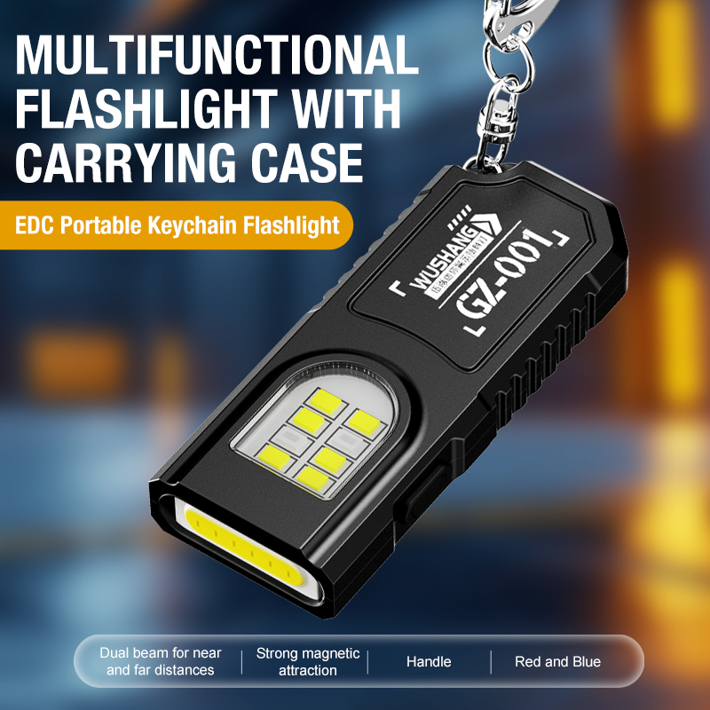 Outdoor Lighting Electric - Tragbare Schlüsselanhänger-LED-COB-Taschenlampe USB-Aufladbare Fackel mit Stiftclip