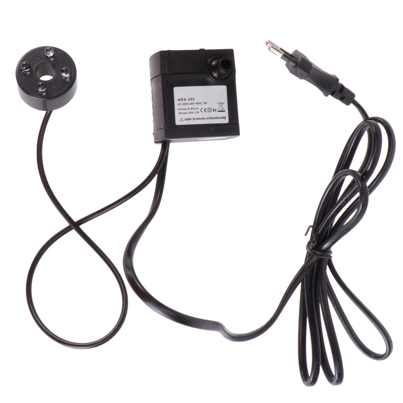 Pond Light Submersible - 5W Tauch Umwälzpumpe Einstellbarer Durchfluss Led-Licht