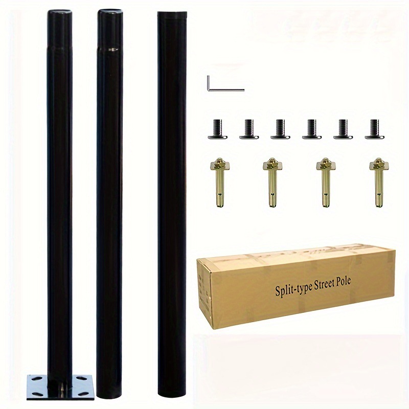 Outdoor Lighting Poles - 3m Solar Außenbeleuchtungsturm Verzinkter Stahl Straßenlaternenmast