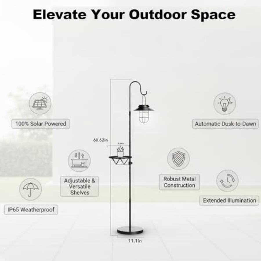 Solar-Stehlampe mit Tisch, 60  – Outdoor Lighting Lamp Bewertung und Preis