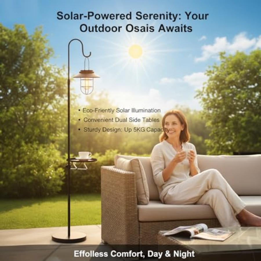 Solar-Stehlampe mit Tisch, 60  – Outdoor Lighting Lamp Bewertung und Preis