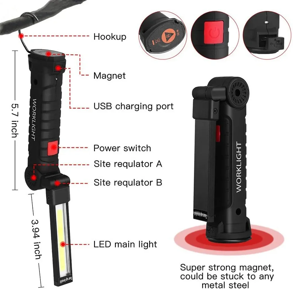 Tragbare COB-LED-Taschenlampe, – Outdoor Lighting Usb Bewertung und Preis