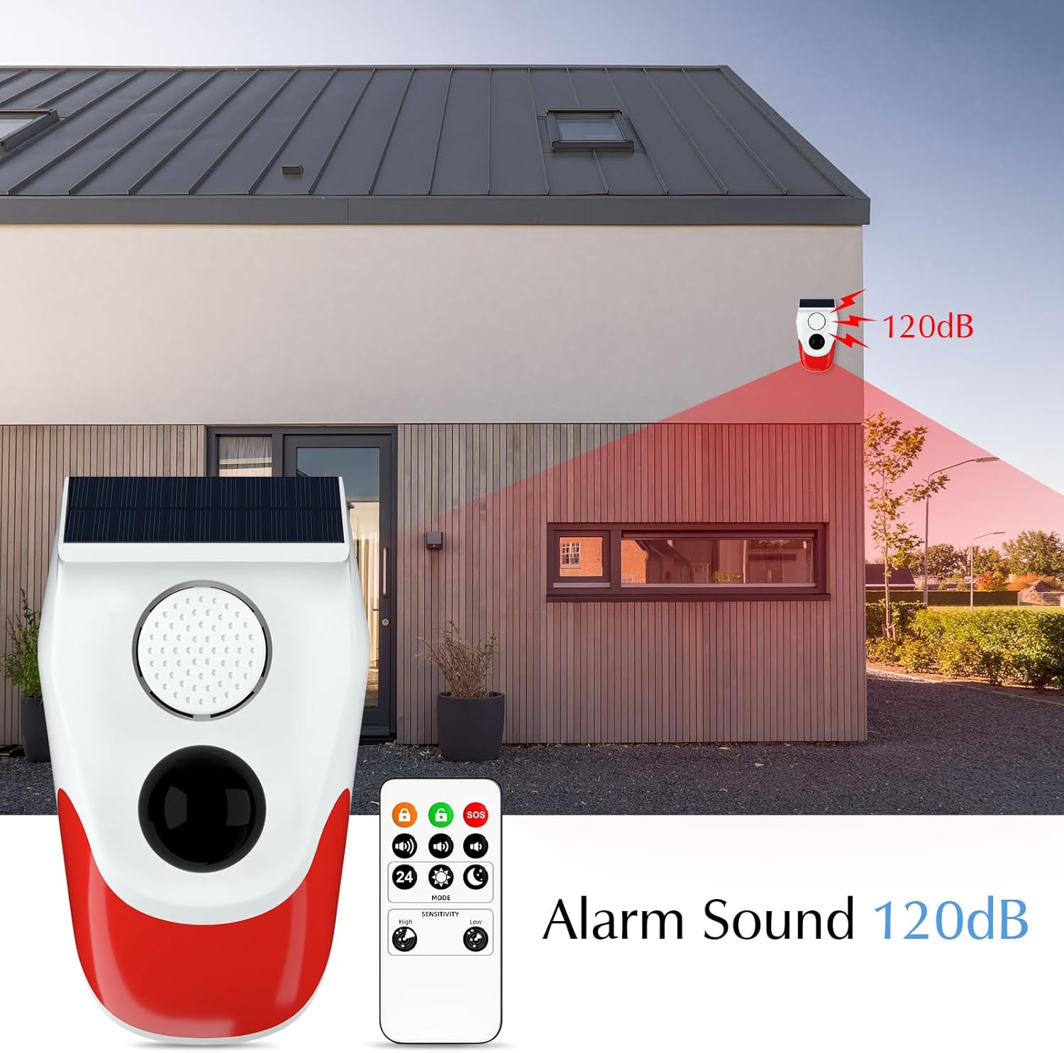 Solar-Bewegungsmelder-Alarm fü – Photocell Outdoor Lighting Bewertung und Preis