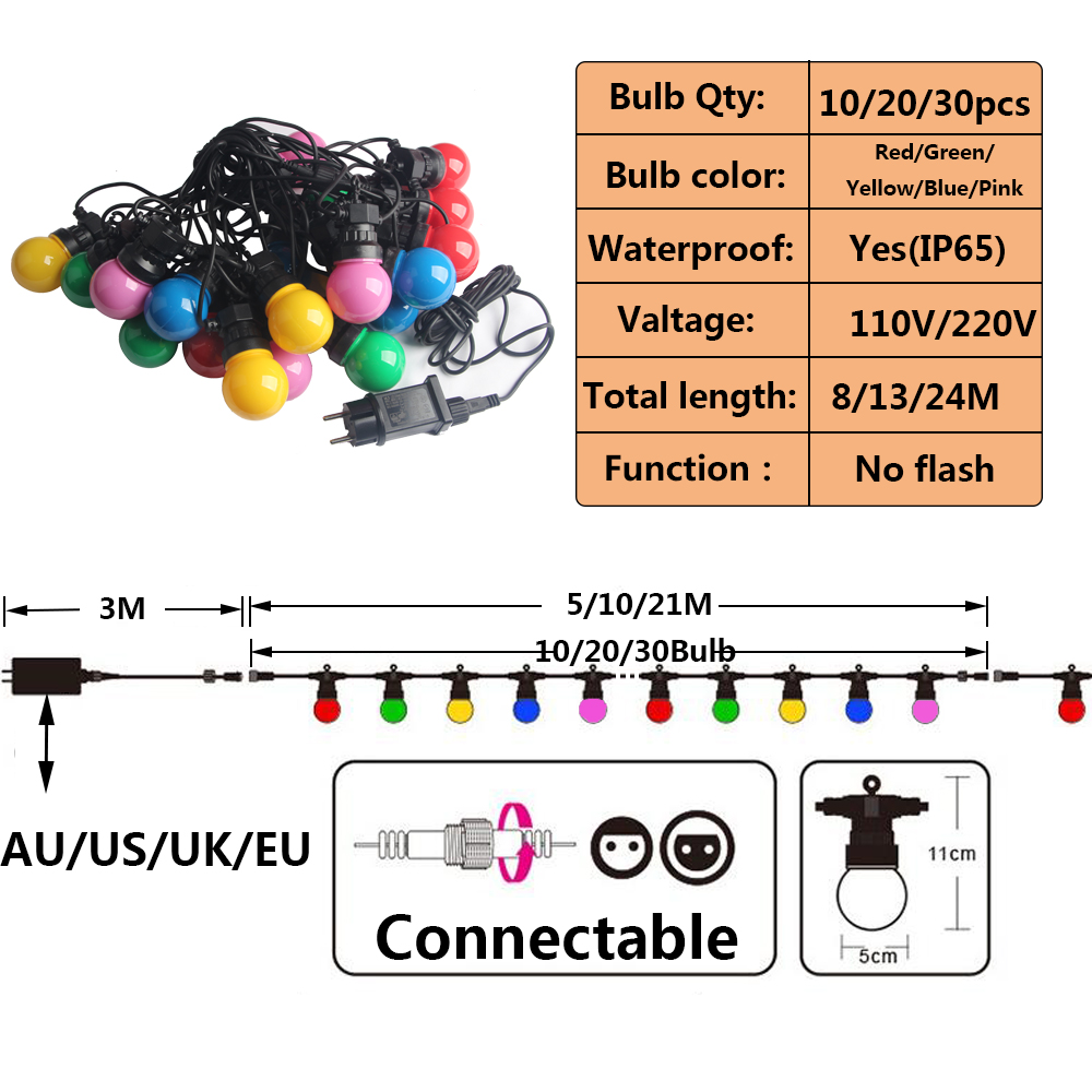 20/30 Bunte Glühbirne Led Lich – Outdoor Lighting Pathway Bewertung und Preis