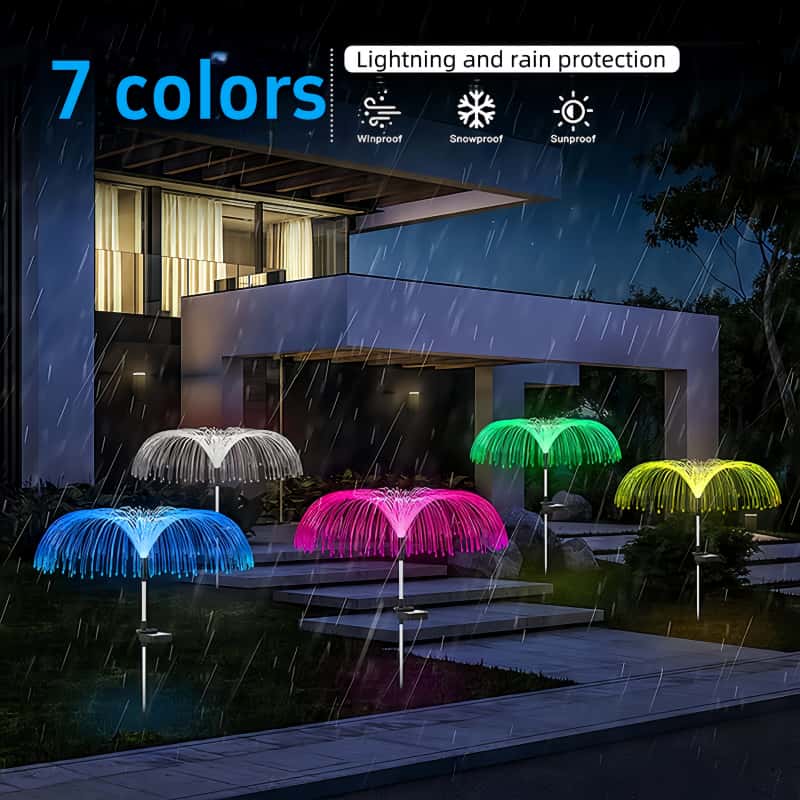 5 Stück Solar-Quallen-LED-Lich – Outdoor Lighting Pathway Bewertung und Preis