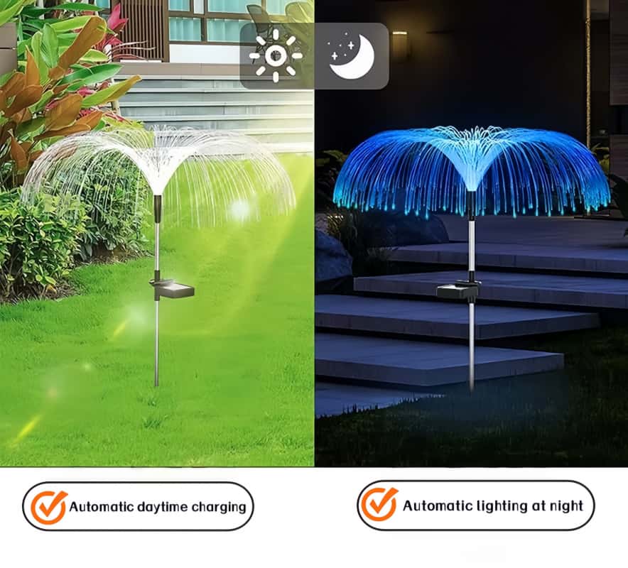 5 Stück Solar-Quallen-LED-Lich – Outdoor Lighting Pathway Bewertung und Preis