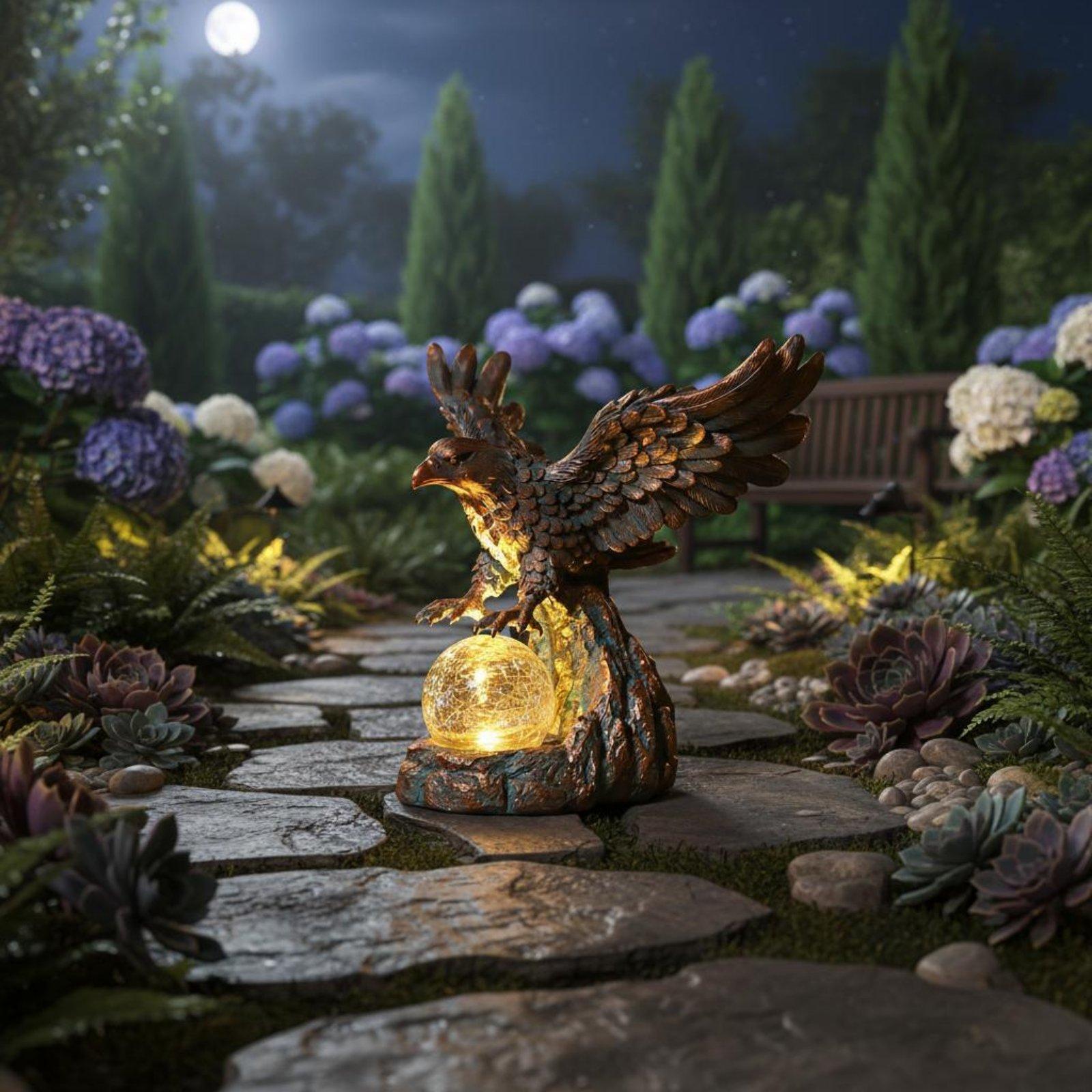 Solar-Adler-Statuenleuchte, wa – Outdoor Lighting Pathway Bewertung und Preis
