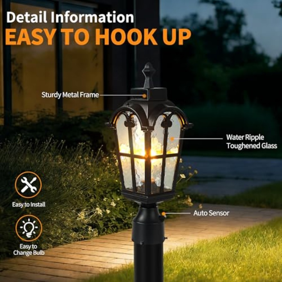 Sensor-Außenpfostenleuchten, w – Outdoor Lighting Lamp Bewertung und Preis