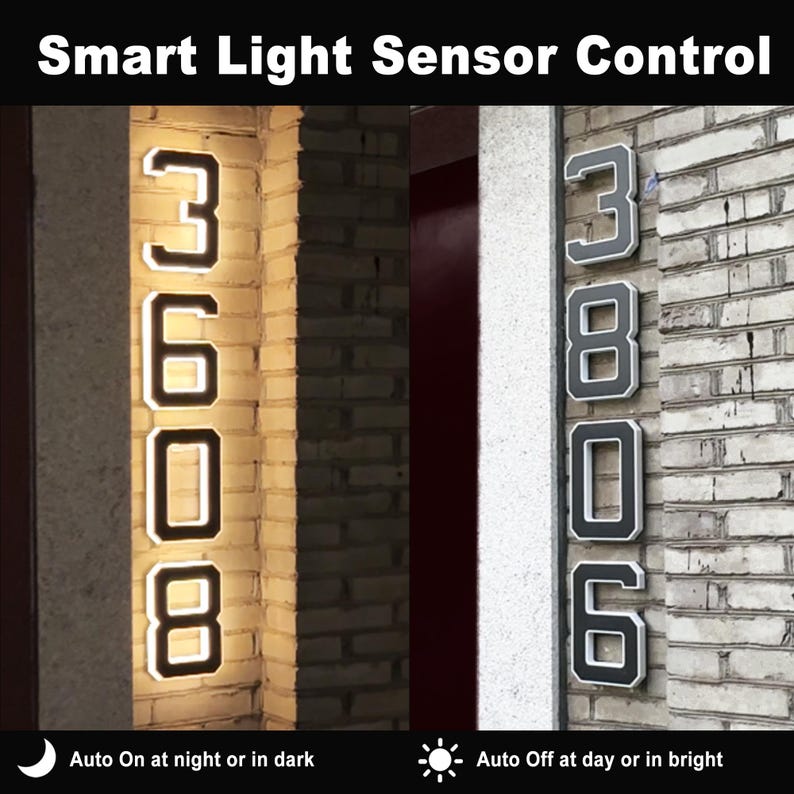 Solar-LED-Hausnummernschild Wa – Photocell Outdoor Lighting Bewertung und Preis