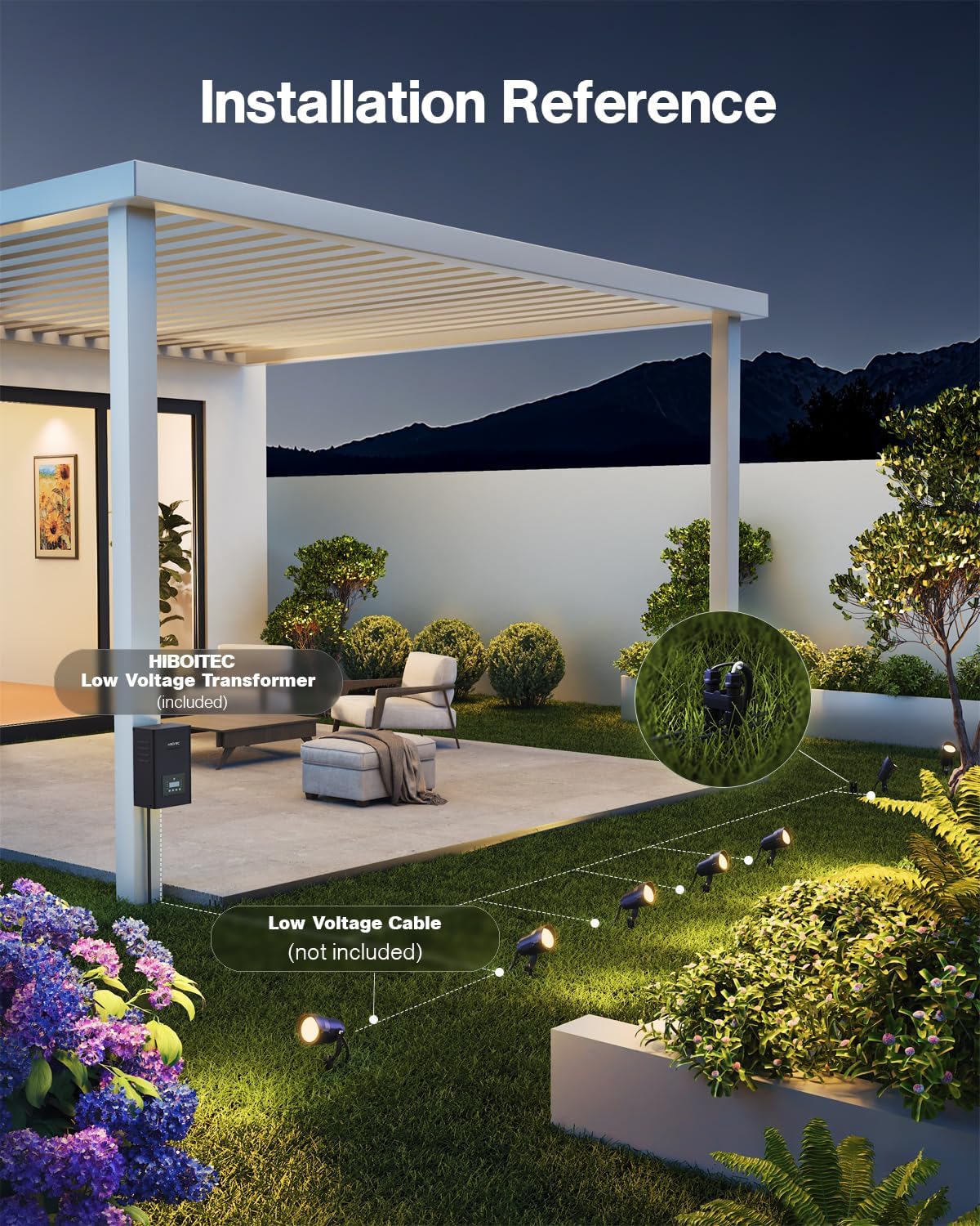 12W Landschaftsbeleuchtungs-Se – Outdoor Lighting Kits Low Voltage Bewertung und Preis